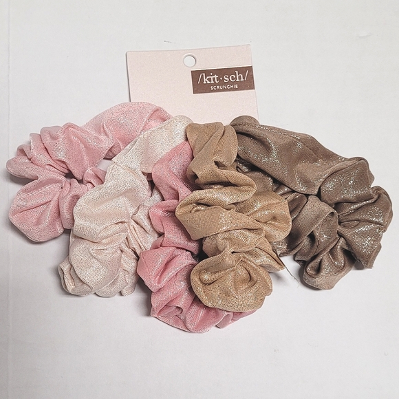 Kitsch Five Pack of Metallic Scrunchies - Picture 1 of 4